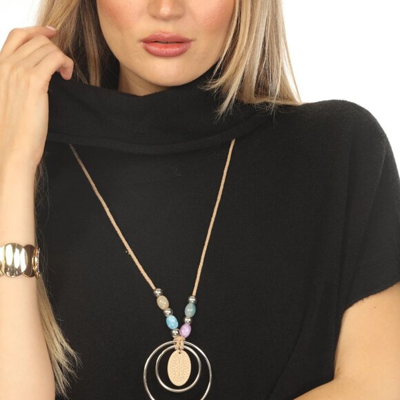 Black mock neck pockets cape Sweater - Picture 8 of 8